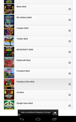 Mods Minecraft PE PRO android App screenshot 1